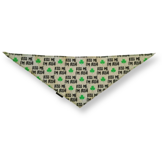 St Patrick's Day Kiss Me I'm Irish Bandana | Scarf Tie On Dog Bandana